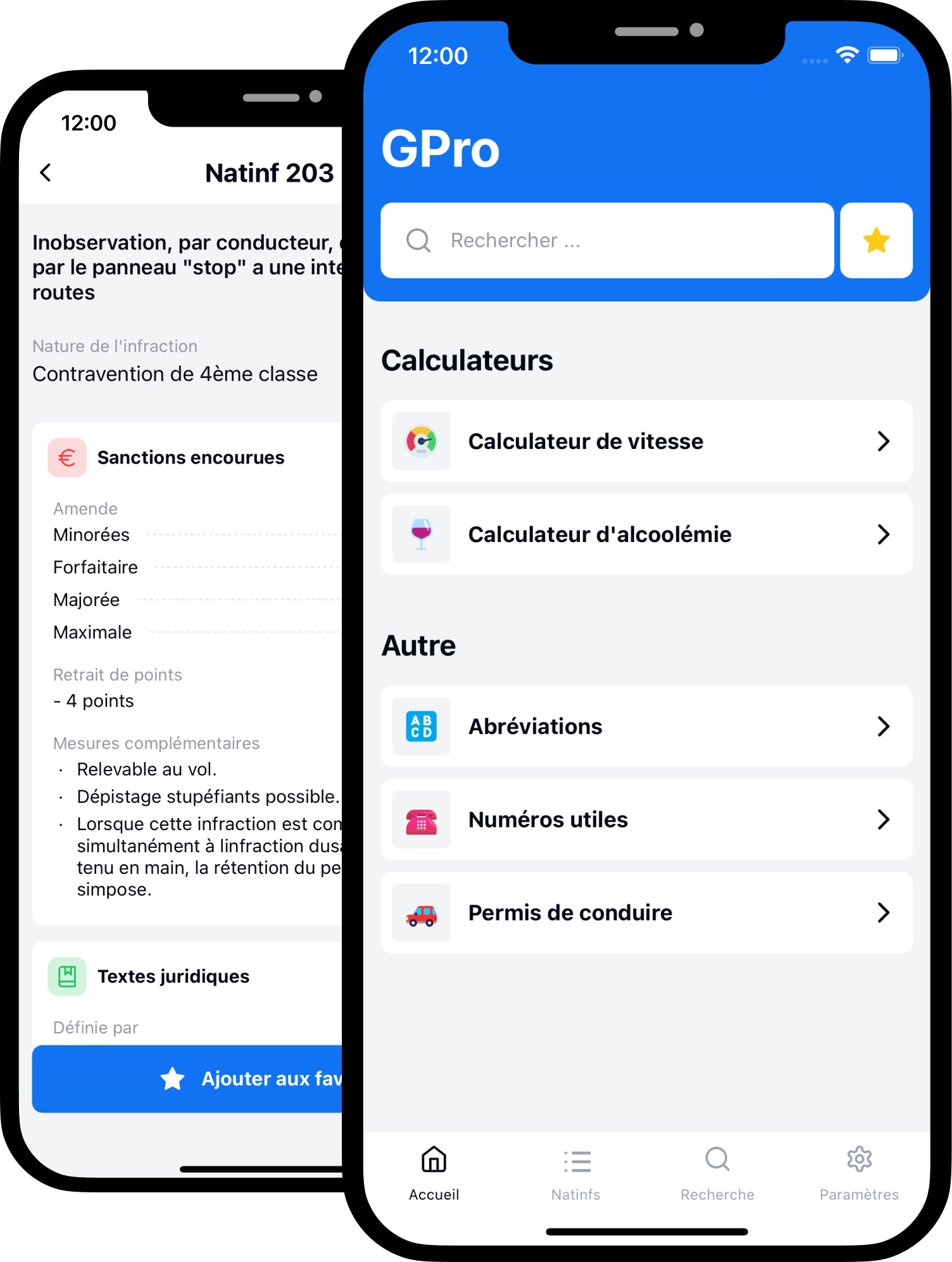 Capture d'écran de l'application